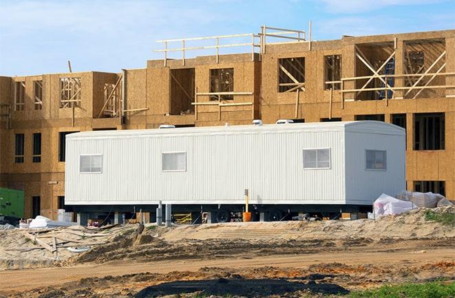 construction site with temporary office rentals in Pfafftown, NC